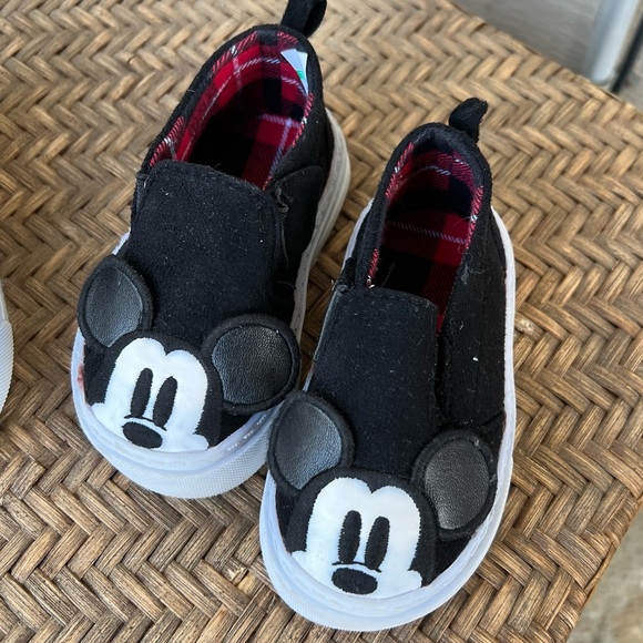 Disney Other - Disney Mickey Mouse faux-suede slip on sneakers